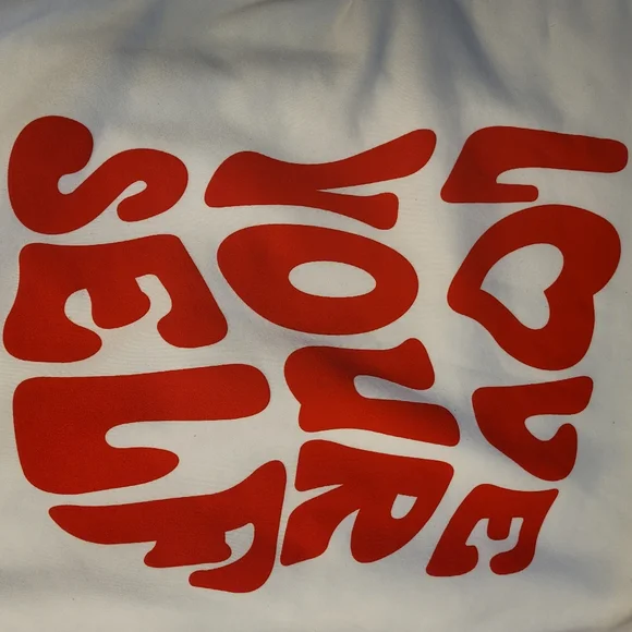 Love Your Self Hoodie Sweatshirt White Women's XS Shein - Picture 7 of 13